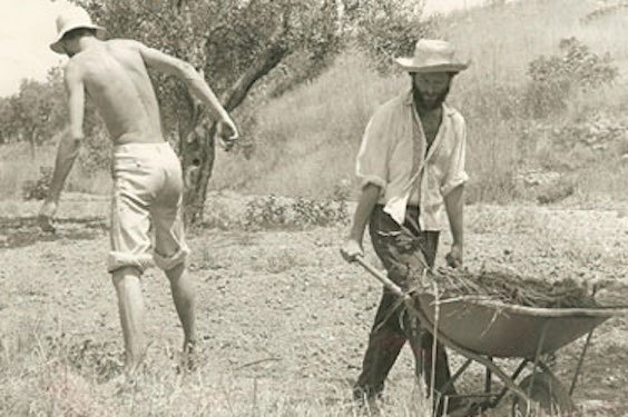 Gary and Slobodan clearing the land